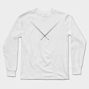 Two aircrafts crossing eachother with condensation streak (black) Long Sleeve T-Shirt